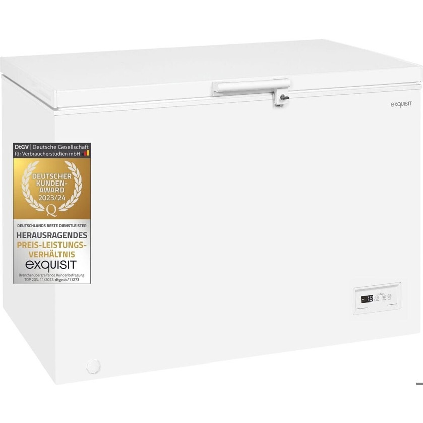 Exquisit - GT320-HE-040D - Gefriertruhe - 308 Liter, Schnellgefrieren, Weiß