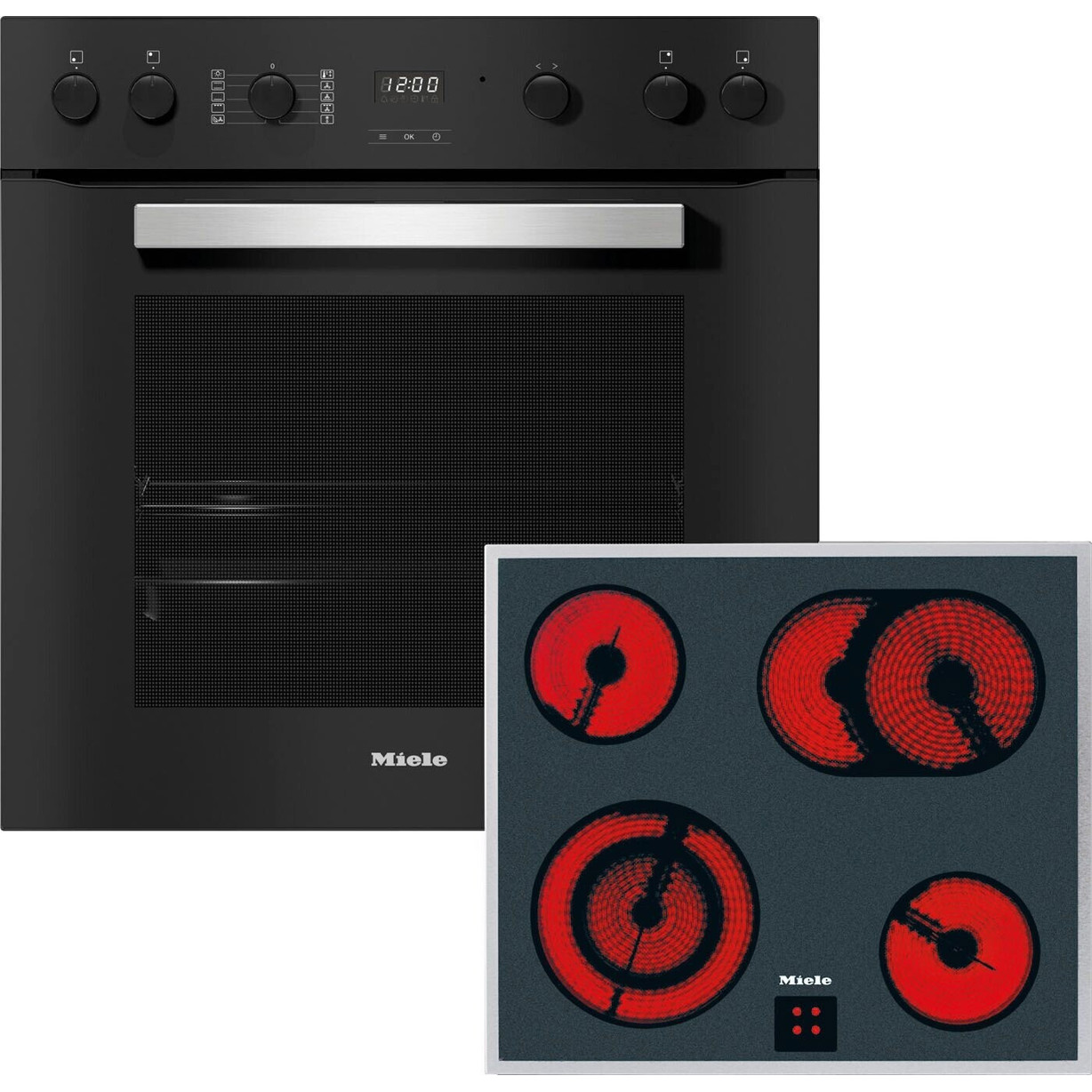 Miele - H 2459 E - Elektroherd - 4 Kochzonen, Perfect Clean, Heißluft plus