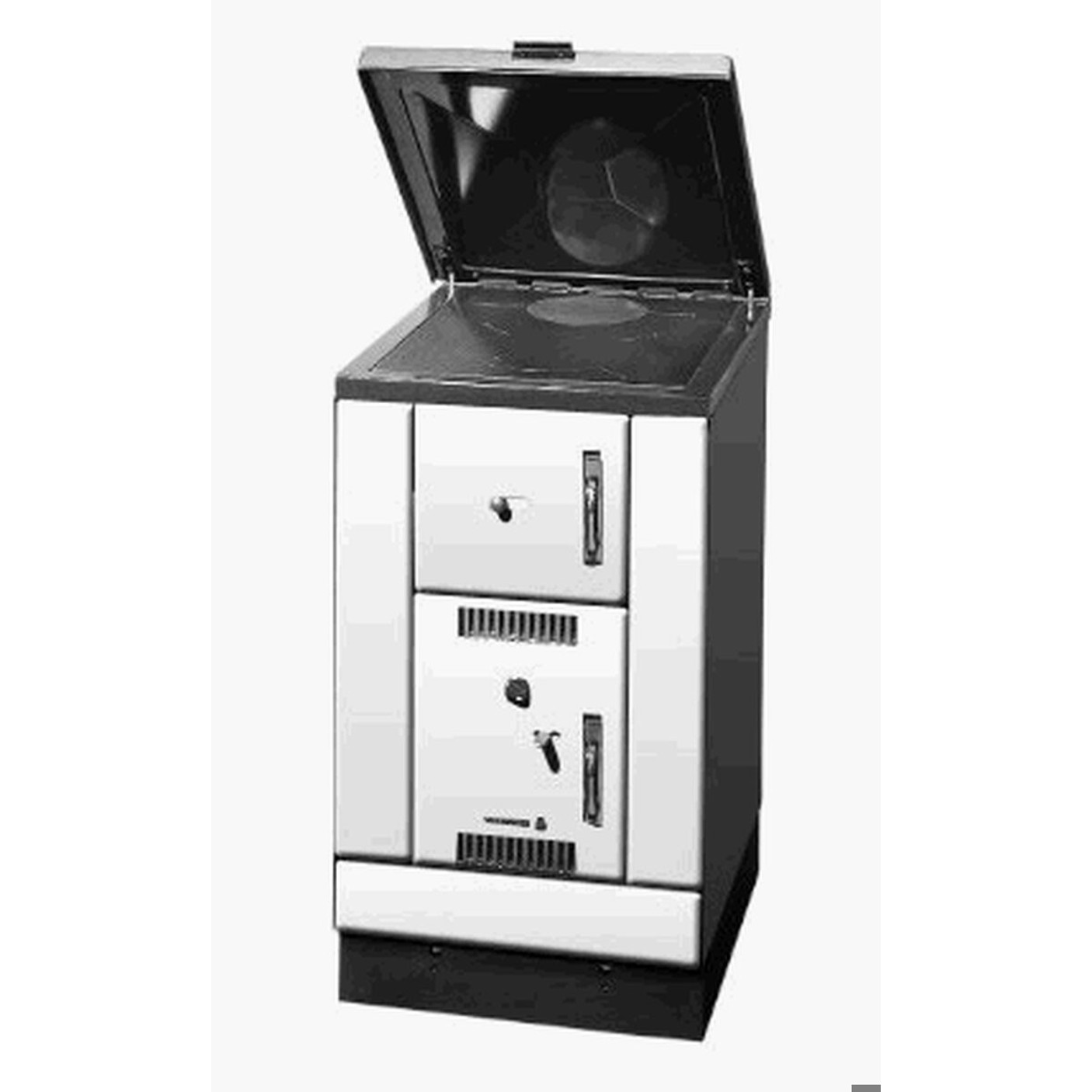 Wamsler - K 158 - weiß - Küchenofen - Dauerbetrieb, Standgerät, Stahl Kochfeld