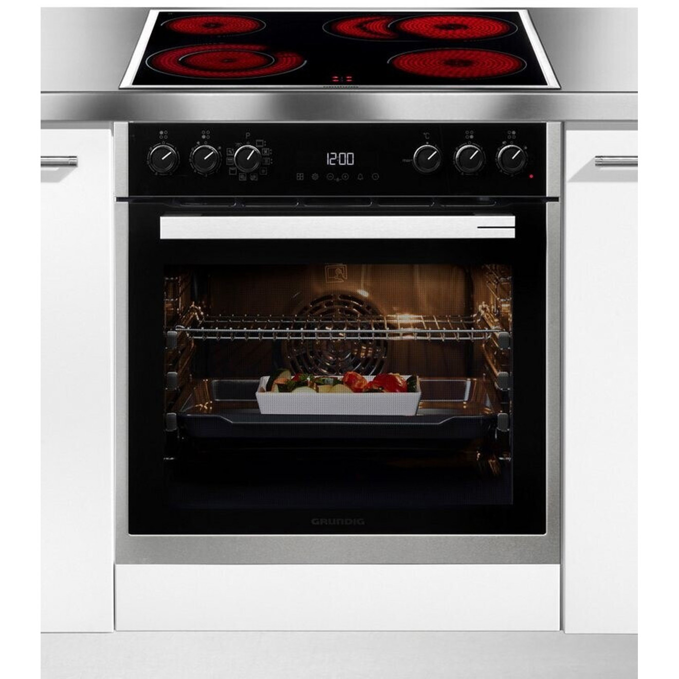 Grundig - GEHM19310BMPF - Elektroherd-Set - A+, Pyrolyse, 72 Liter