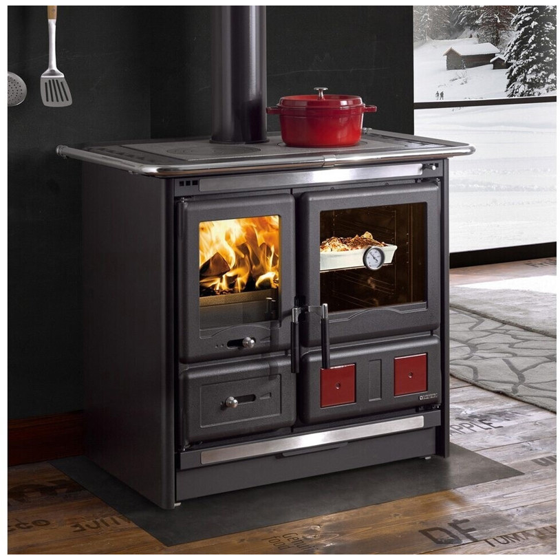 La Nordica - Rosa L - Küchenofen - Scheitholz, Gusseisen, Backofen
