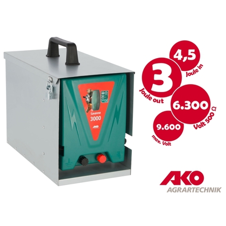 Glen Dimplex - 3000 (12 V) Weidezaungerät mit Metallbox
