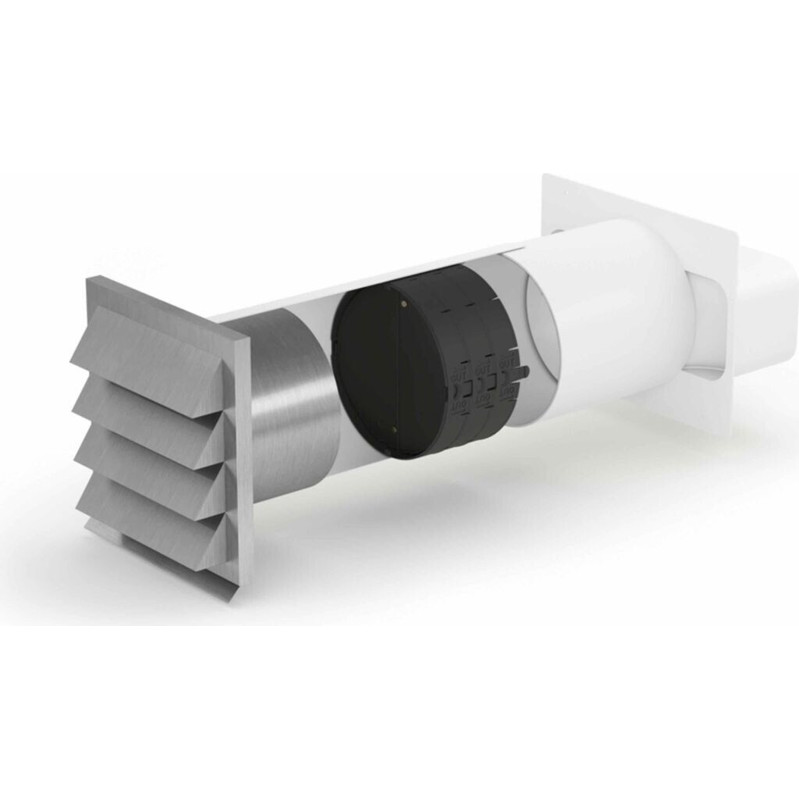 Naber - E-Jal 150 - Mauerkasten - Abluftbetrieb, Edelstahl, Silber