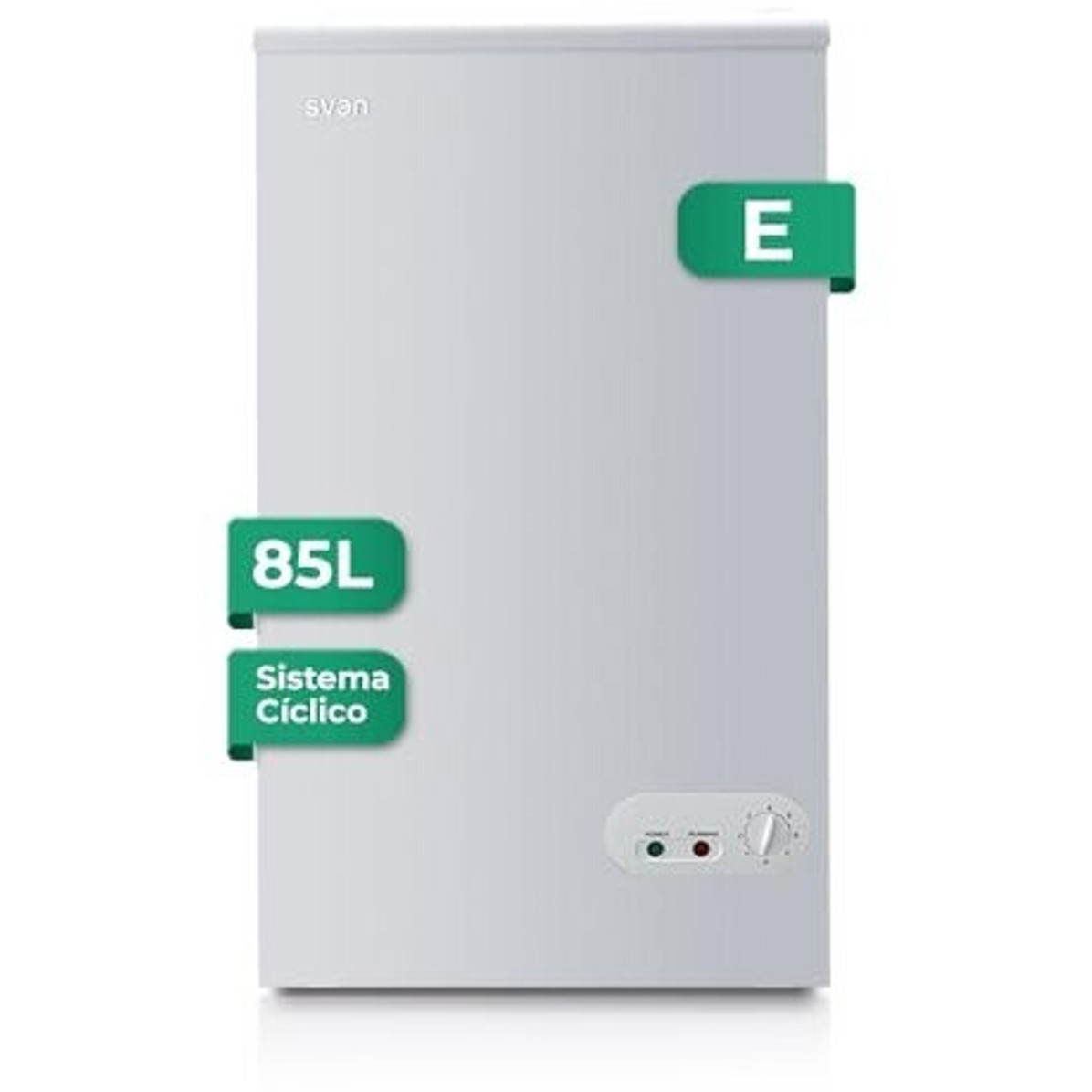 Svan - SVCH101FS - Gefriertruhe - 85 Liter, Umluftkühlung, 2 Vorratskörbe