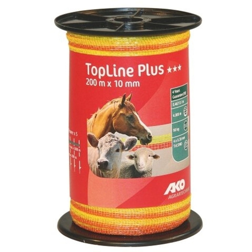 Glen Dimplex - Weidezaunband TopLine Plus TriCOND - 10 mm, 0,467 Ohm/m, 200 m, gelb/orange