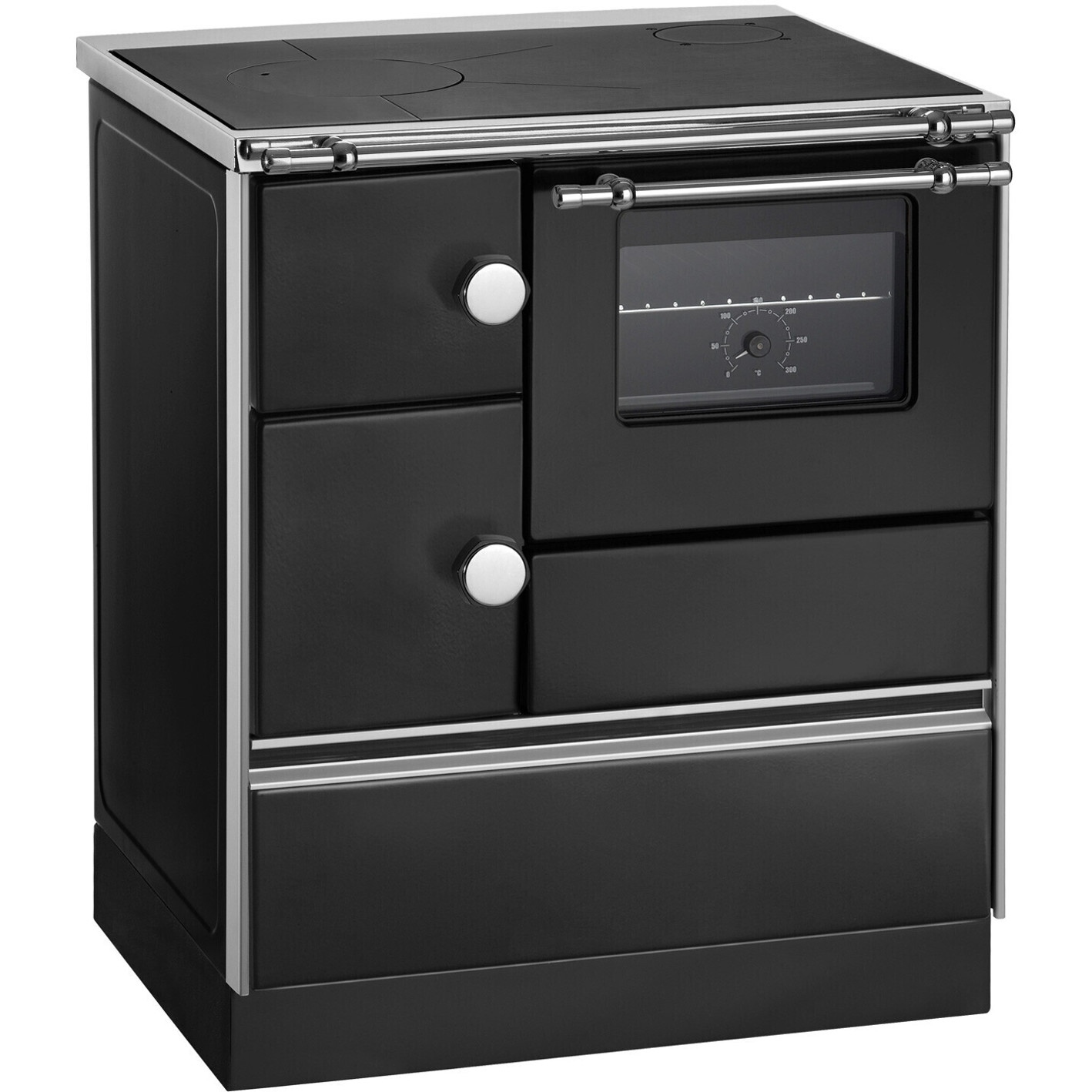 Wamsler - K 176 A/70 - Festbrennstoffherd - 70 cm breit, Stahl-Kochfeld, 5 kW Heizleistung