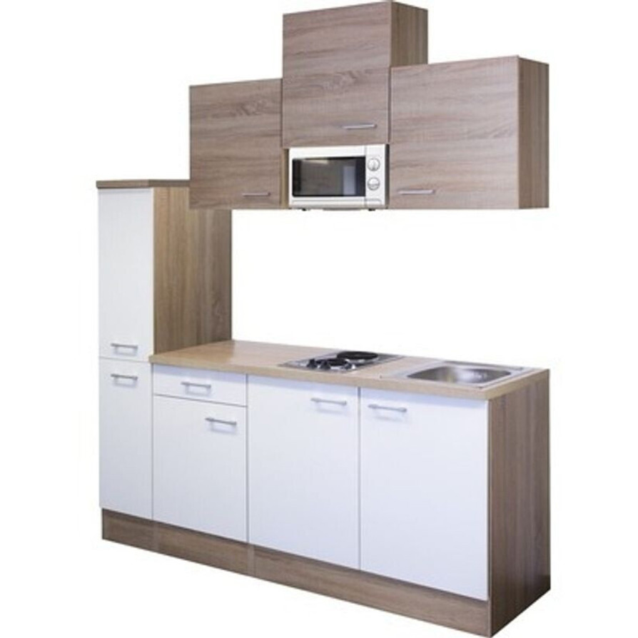 Flex-Well - Samoa - Miniküche - 180 cm, weiß, mit Mikrowelle