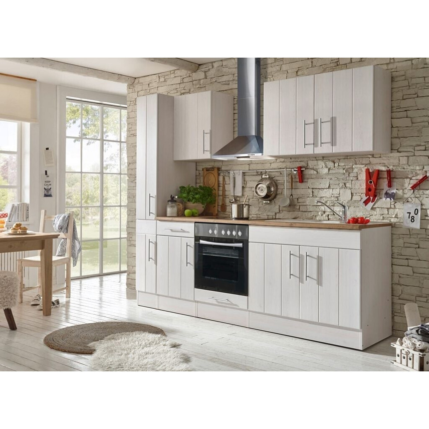 Respekta - Anton - Miniküche - 240 cm breit, mit Geschirrspüler, mit Backofen