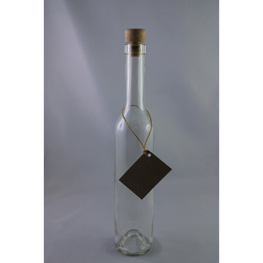 Jar and More - Verallia Ukraine - Primavera 500 ml - Glasflasche Korkverschluss, 0,5 kg, Kalk-Soda-Glas, Polyethylen, Kautschuk, Papier (6,3x6,3x33,5 cm)