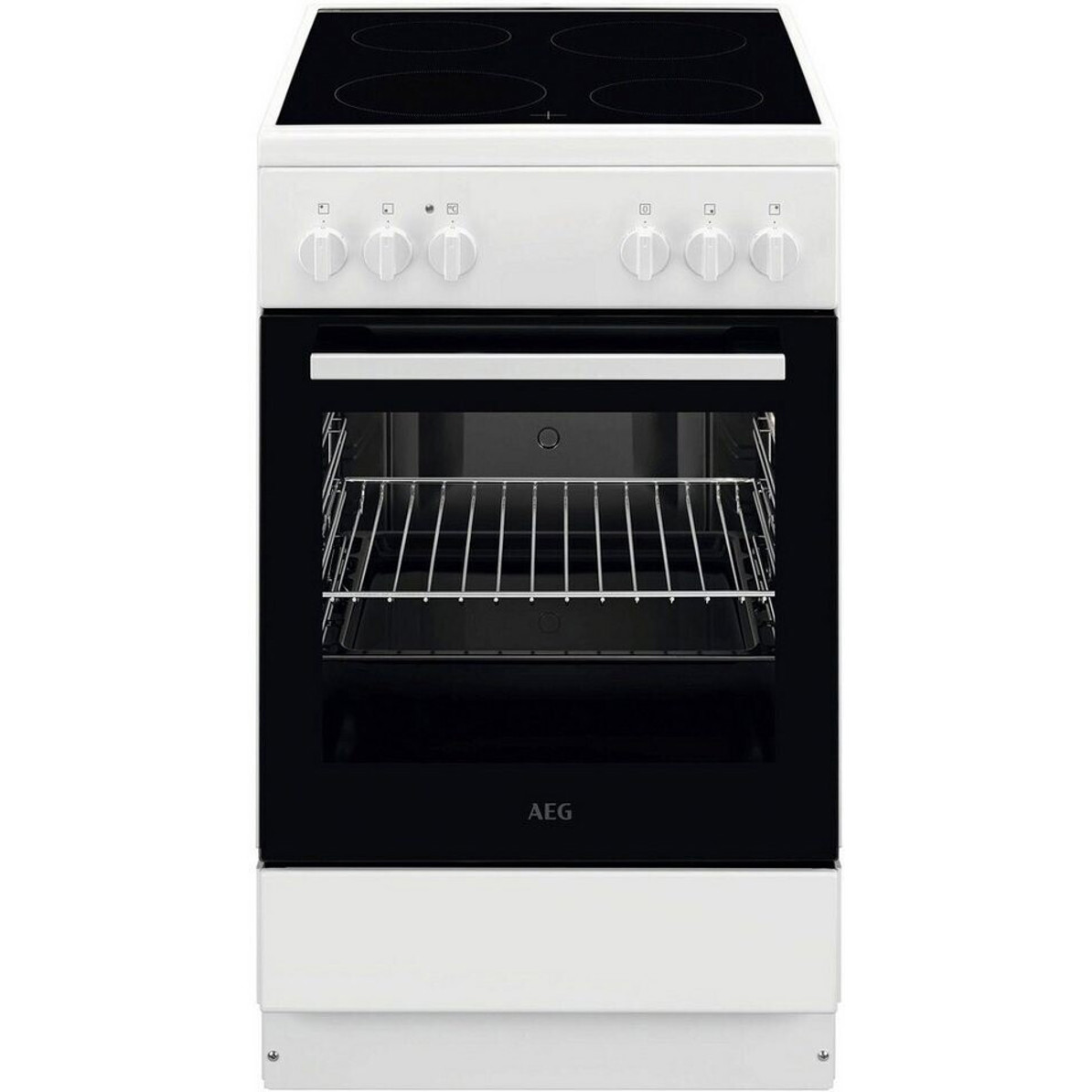 AEG - Elektroherd - CCB50090BW - Standherd - 4 Kochstellen, Energieeffizienz A, 60 Liter