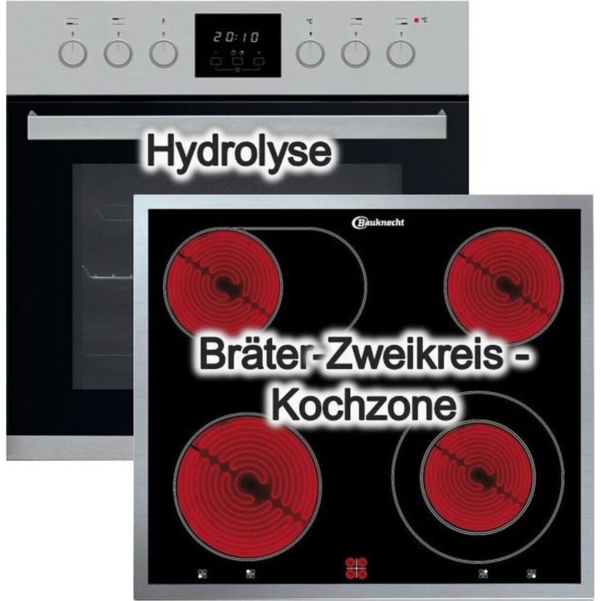 Bauknecht - HVS3 TH8V2 IN + CHR 9642 IN - Herd-Set - Glaskeramikkochfeld, Hydrolyse