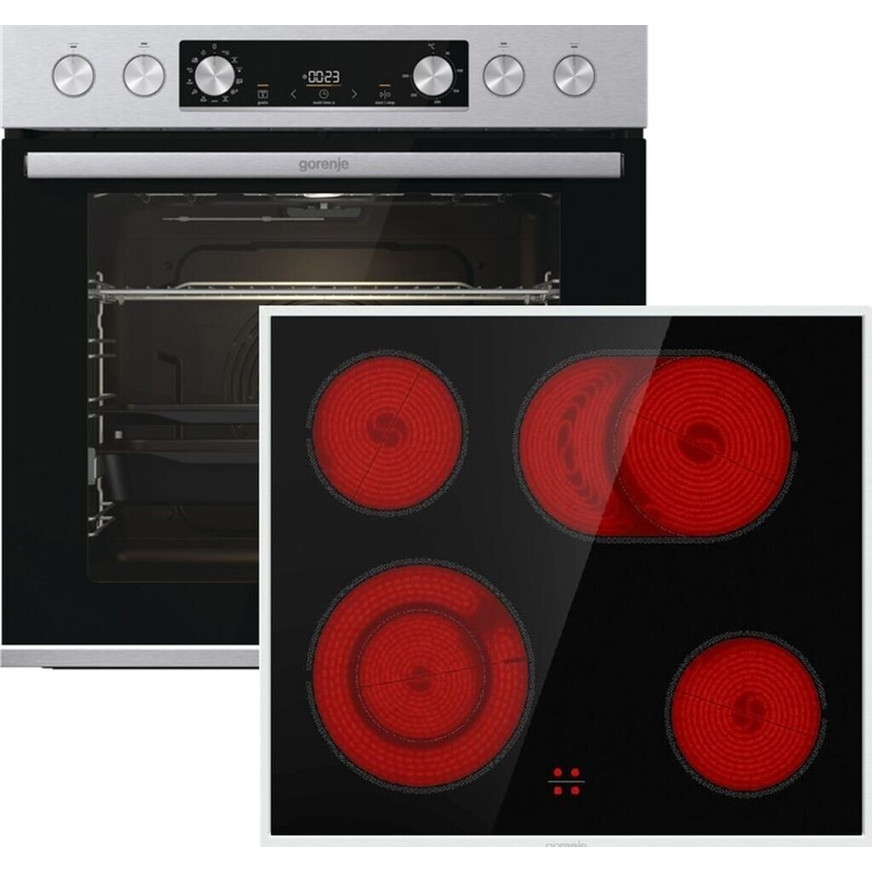 Gorenje - BCS6737E06X + ECD634X - Herd-Set - Glaskeramik, Katalyse, 77 Liter