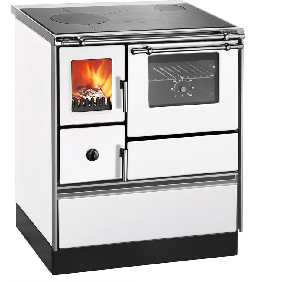 Wamsler - K 176 F/A 70 weiß - Küchenofen - 5 kW Heizleistung, Dauerbetrieb, Sichtfenster