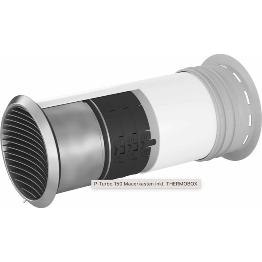 Naber - P-Turbo 150 - 4051064 - Mauerkasten - Edelstahl, Wärmerückhaltesystem, schwarz