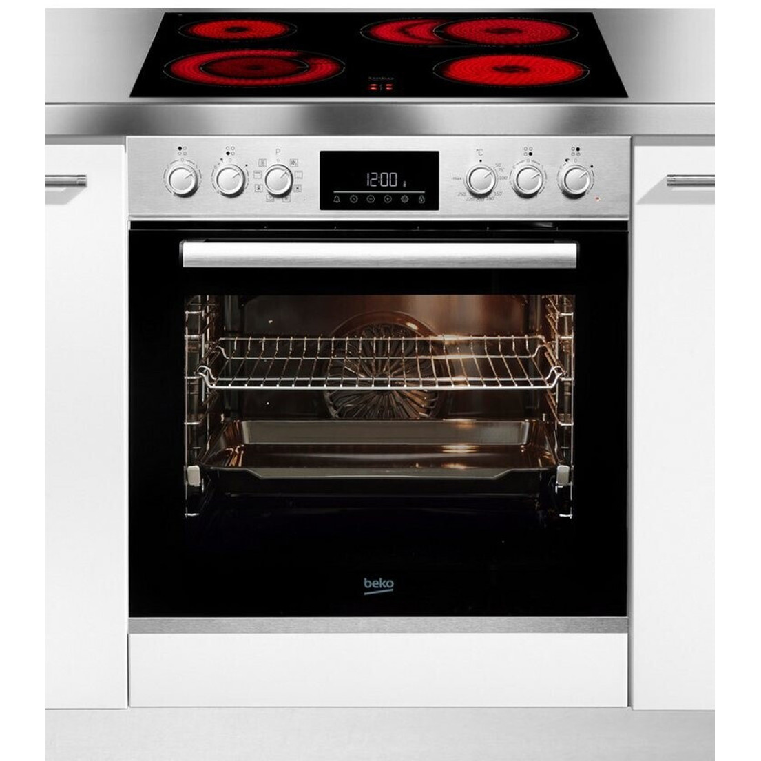 Beko - BBUM12328X - Herd-Set - Elektrokochfeld, 72 Liter, silber