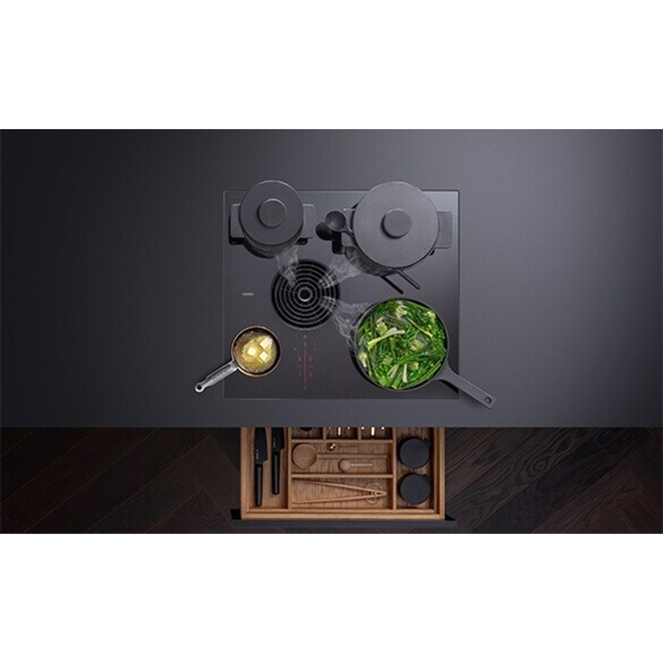 Bora - S Pure Pursu - Kochfeld mit Dunstabzug - 4 Kochzonen, Induktion, flächenbündig