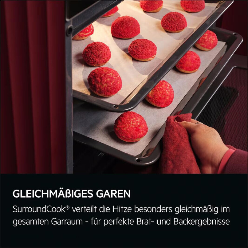 AEG - KOMBI425IB - Induktionsherd - 71 Liter Garraum, Induktionskochfeld, Hydrolyse-Reinigung