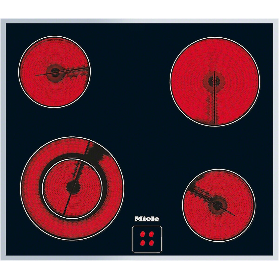 Miele - KM 6012 - Elektrokochfeld - Glaskeramik, 4 Kochzonen, Drehregler