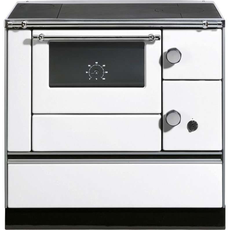 Wamsler - K 176 A/90 - Festbrennstoffherd - 90 cm breit, 5 kW Heizleistung, Anschluss links