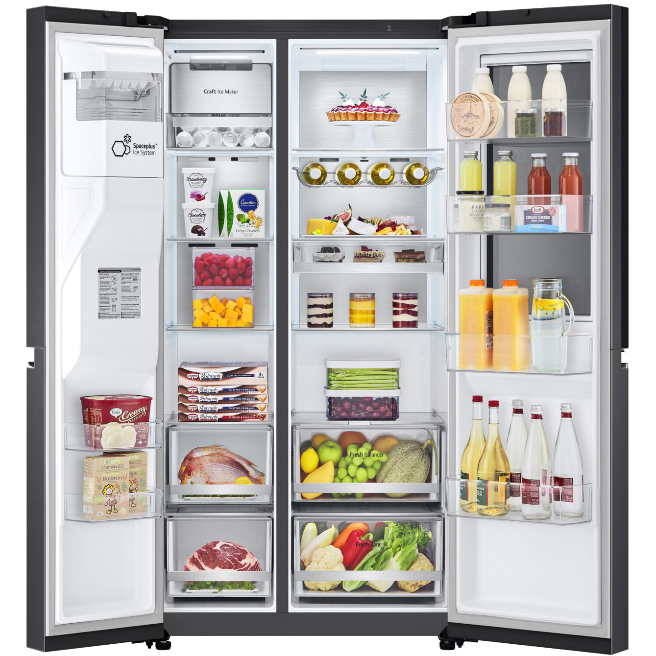LG - GSXV90MCDE - Side-by-Side-Kühlschrank - No-Frost, Umluftkühlung, 635 Liter
