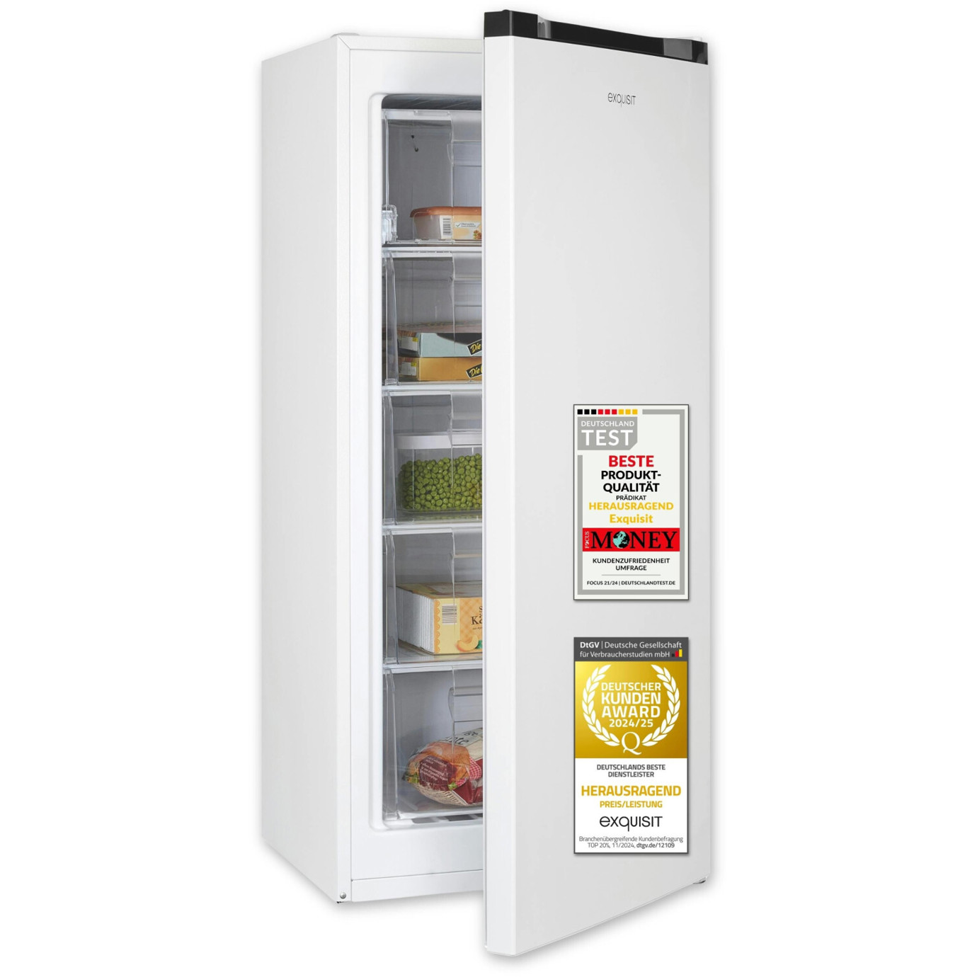 Exquisit - GS5145-050C - Standgefrierschrank - 117 Liter, No-Frost, Weiß