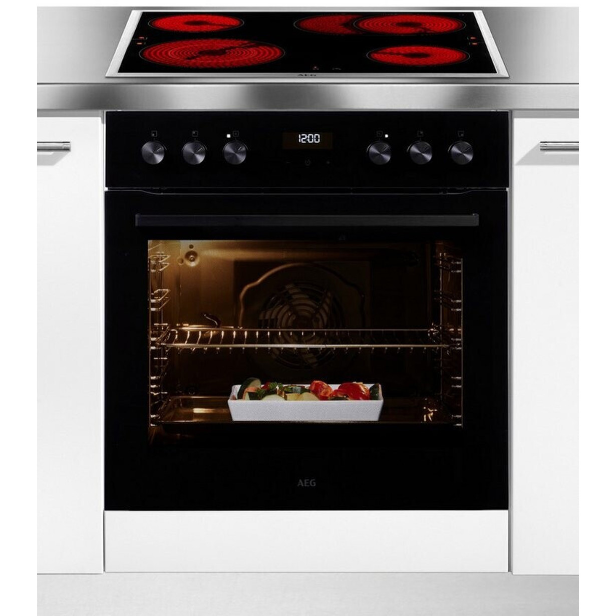 AEG - HH24HSB - Elektroherd - 4 Kochzonen, Glaskeramik, Hydrolyse